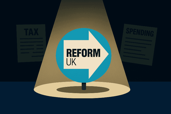 Reform UK tax and spending graphic produced using Microsoft Co-Pilot